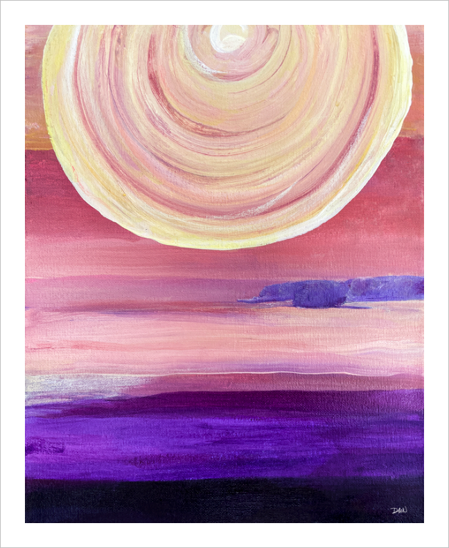 Sunrise painting Dawn Richerson 8x10