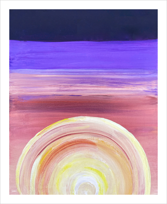 Sunset painting Dawn Richerson 8x10