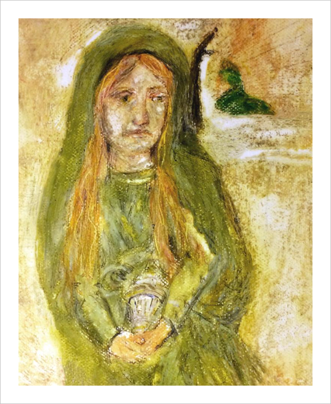 True Treasure: All Things Gold and Green ☼ Magdalen Painting {Art Print} Art Print New Dawn Studios