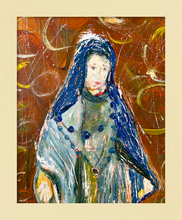 Load image into Gallery viewer, ALL SHE CARRIED IN HER HEART ☼ Magdalen Painting {Art Print} Faithscapes painting young Mary Magdalen by Virginia artist Dawn Richerson 8x10 framed
