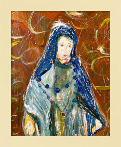 ALL SHE CARRIED IN HER HEART ☼ Magdalen Painting {Art Print} Faithscapes painting young Mary Magdalen by Virginia artist Dawn Richerson 8x10 framed