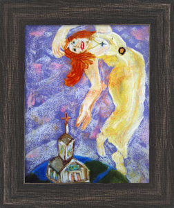 SHE FLOATS FREE ☼ Magdalen Painting {Art Print} Love for the Church Faithscapes Painting Dawn Richerson 8x10 framed