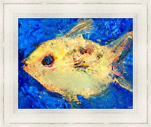 GROOVY FISH ☼ Spirited Life Painting Animal Kingdom {Art Print} 8x10 fish painting by Virginia artist Dawn Richerson 8x10 framed