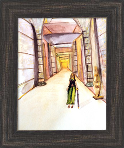 Hollowed in the Hallowed Halls ☼ Magdalen Painting {Art Print} Art Print Faithscapes Painting Magdalen Egypt Alexandria Mystery School Dawn Richerson framed 8x10