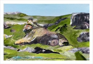 The Remnant Malin Head Painting - Ireland painting by Dawn Richerson 8x12