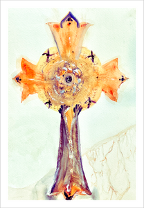 The Resurrection and the Life watercolor painting Dawn Richerson Christian art 8x12