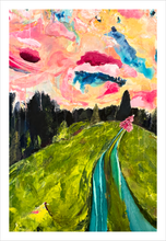 Load image into Gallery viewer, Into the Skies Alive - Claytor Callings - Claytor Nature Center Painting by Dawn Richerson 8x12
