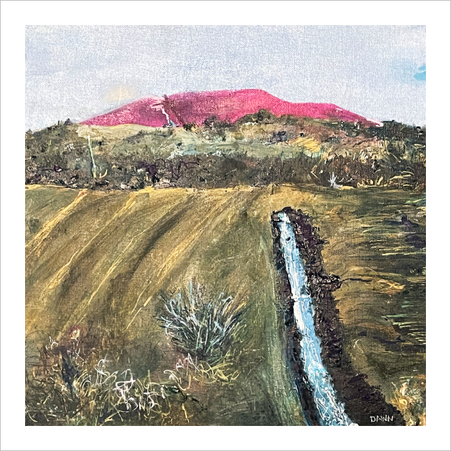 Regal Reassurance - Ways of the Water Ireland Painting farmer's field - Dawn Richerson 8x8