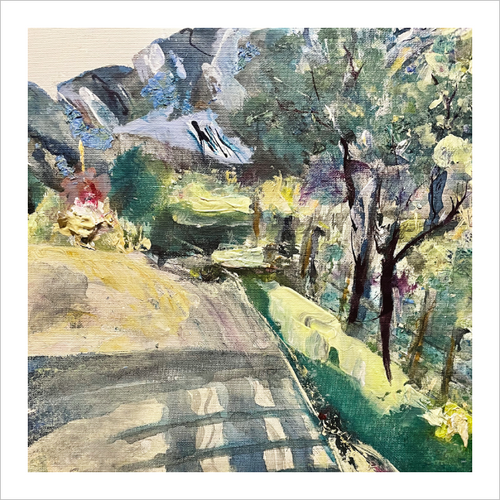 The Way to Errigal - Ireland Painting County Donegal Drive - Dawn Richerson - 8x8