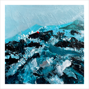 After Poseidon Soul of Ireland painting Wild Atlantic Way ocean painting Dawn Richerson Art 8x8