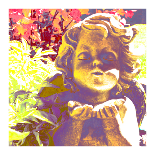 Angel Kisses - Altered Photo Angel Statue - 8x8