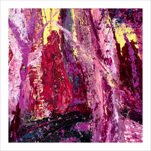 IN THE PURPLE WOOD ☼ Magdalen Painting {Art Print} Faithscapes painting by Virginia artist Dawn Richerson 8x8