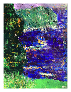 CONFETTI CLIFFS ☼ Soul of Ireland Painting {Art Print} Cliffs of Moher painting by Virginia artist Dawn Richerson 9x12