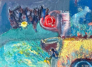 ALL WHO GATHER ☼ Soul of England Painting {Original} Dawn Richerson Stonehenge painting 