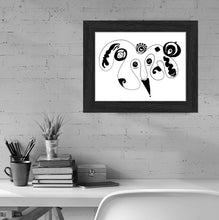 Load image into Gallery viewer, Joker&#39;s Wild Simple Inspiration Black and White Minimalist Art Print
