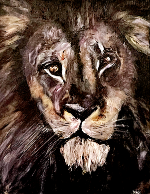RETURN OF THE GOLDEN SON ☼ Animal Kingdom Lion Painting {Original}