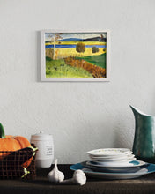 Load image into Gallery viewer, Lough Gara Painting Fields of Gold Ireland painting in Situ2
