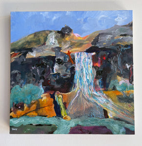 Memory's Flow Dingle Waterfall Painting Soul of Ireland Painting Collection by Dawn Richerson - Ways of the Water Series