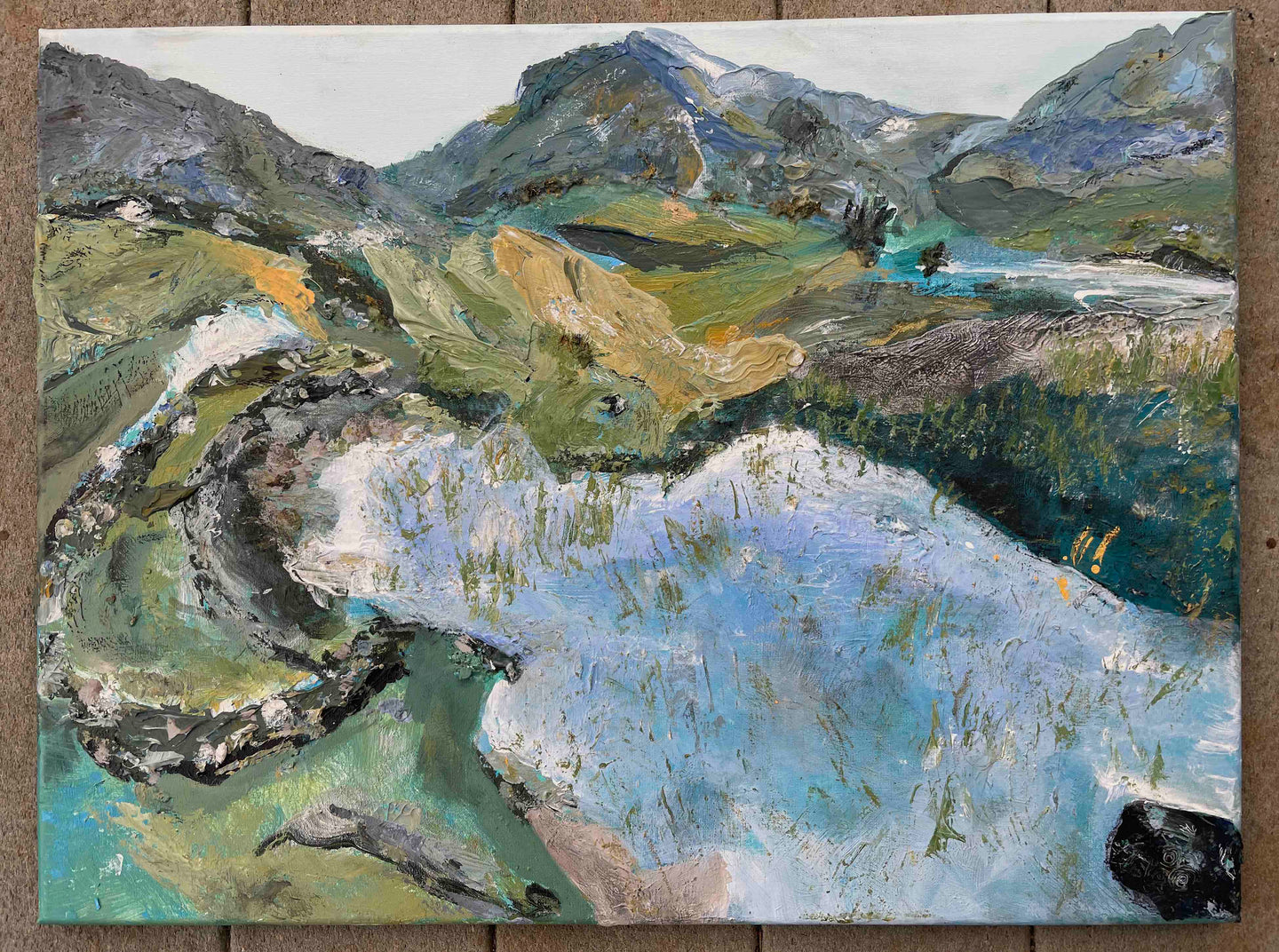 Buffalo Spirit - Dingle lake painting by Dawn Richerson - Soul of Ireland painting 