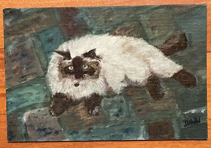 PATIO CAT ☼ Animal Kingdom Painting {Original}