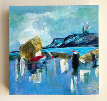 Load image into Gallery viewer, Silver Serene painting of Ben Bulben and Sligo Bay - Dawn Richerson Ireland painting
