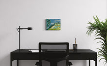 Load image into Gallery viewer, Skydance Sligo Mountains Mythical Ireland painting spring painting in situ 3

