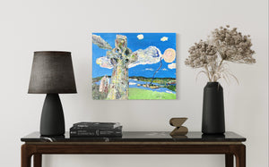 That You Might Have Life Clonmacnoise Soul of Ireland painting Dawn Richerson Living Room Table