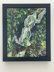 THE FALL THAT SPRING: Tears & Troubles - waterfall Blue Ridge Parkway painting Dawn Richerson