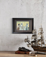 Load image into Gallery viewer, Three Amigos Ireland Painting In Situ Closeup Shelf
