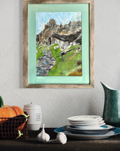 Load image into Gallery viewer, Watchers of the Holy Isle Skellig Michael Painting Ireland In Situ Dining
