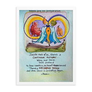 A Necessary Autumn Rumi Framed Poster Poster Dawn Richerson 18×24 