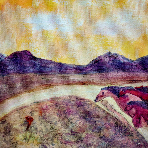At Sunset We Ride ☼ Spirited Life Painting {Art Print} Art Print New Dawn Studios 