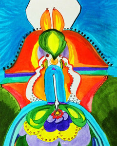 Bright Idea Man in Moon Boots ☼ Sacred Partner SEA Doodles {Art Print} SEA Art Print New Dawn Studios 