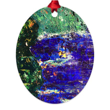 Load image into Gallery viewer, Confetti Cliffs ☼ Soul of Ireland Metal Ornament Ornament New Dawn Studios Double Sided Oval 
