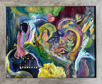 BLUE HEART ☼ All She Could Not Say {Original Painting} Dawn Richerson Art Spirited Life painting