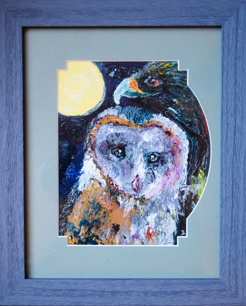 MOONLIGHT: ALL THAT MAY BEGIN ☼ Animal Kingdom Owl Painting {Original}