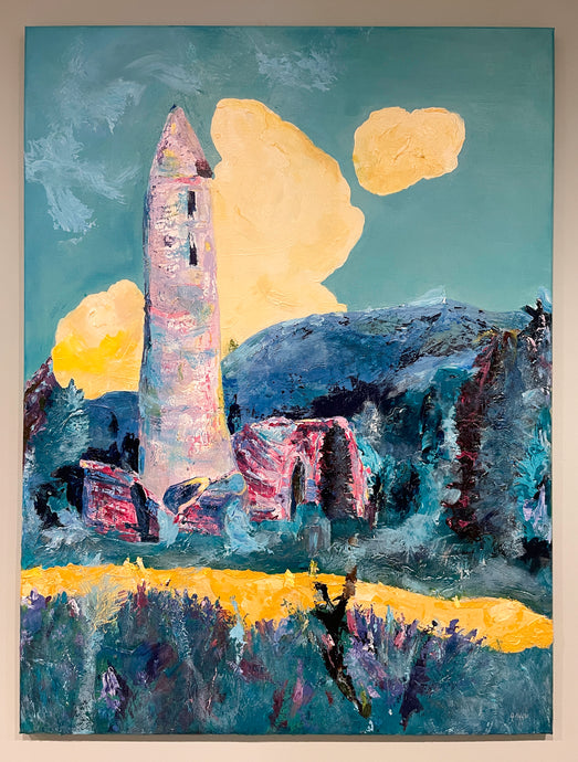 At Glendalough Wicklow painting Soul of Ireland painting Dawn Richerson