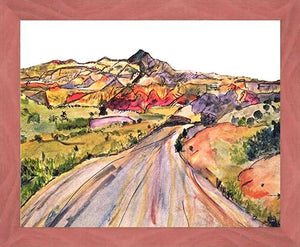 We, Asleep in the Mountain [Leaving Ghost Ranch] ☼ Heart of America New Mexico Painting {Art Print} Art Print New Dawn Studios 16x20 Framed 