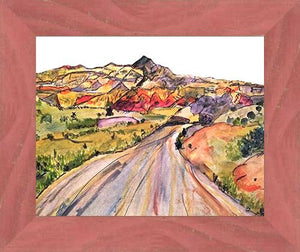 We, Asleep in the Mountain [Leaving Ghost Ranch] ☼ Heart of America New Mexico Painting {Art Print} Art Print New Dawn Studios 8x10 Framed 